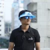 1pc fan cap,Summer sunshade and sunscreen fan
